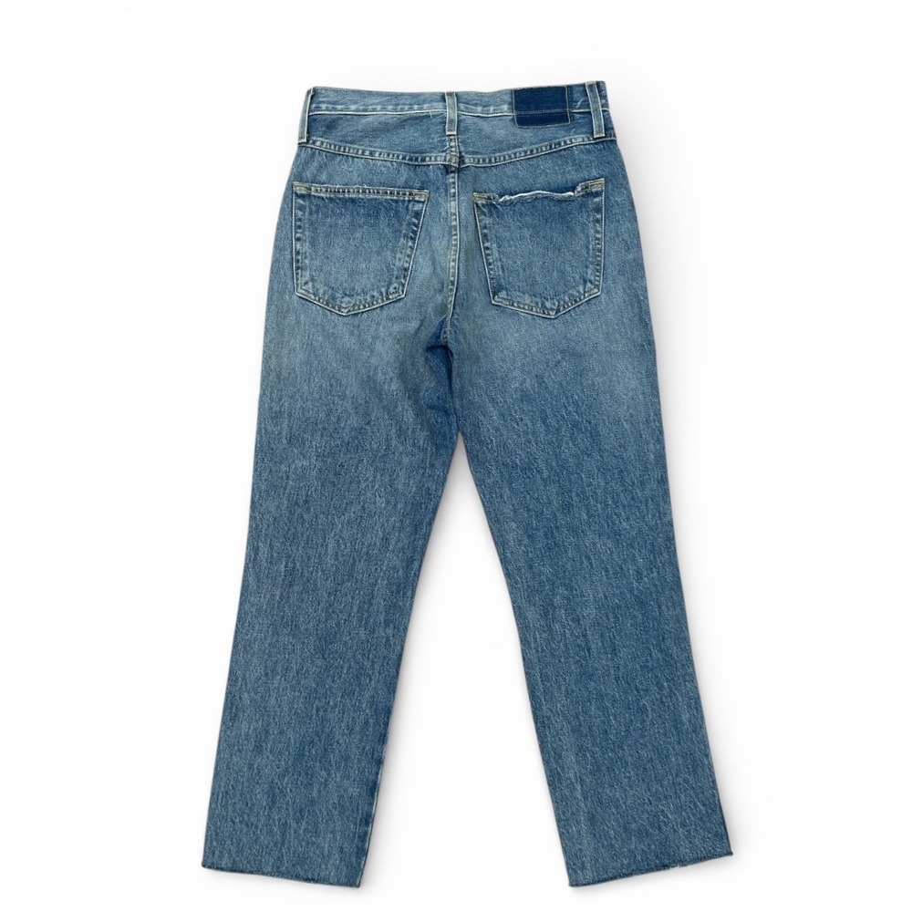AMO Loverboy NWT Straight Leg Jeans Loved Wash Raw Hem Size 26 - Picture 3 of 4